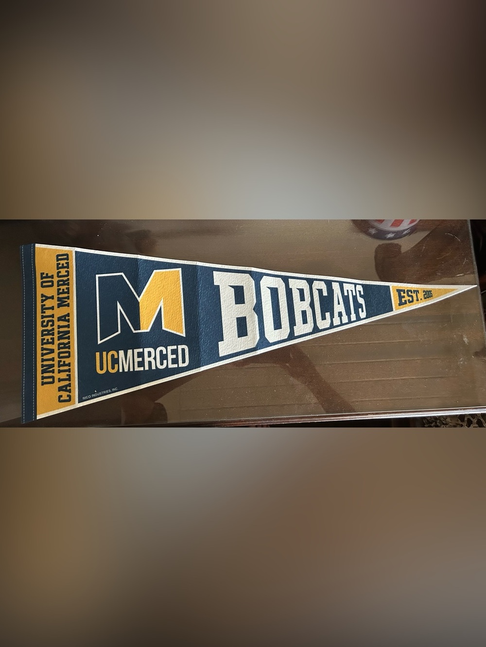 UC Merced golden Bobcats wall decor Pennant